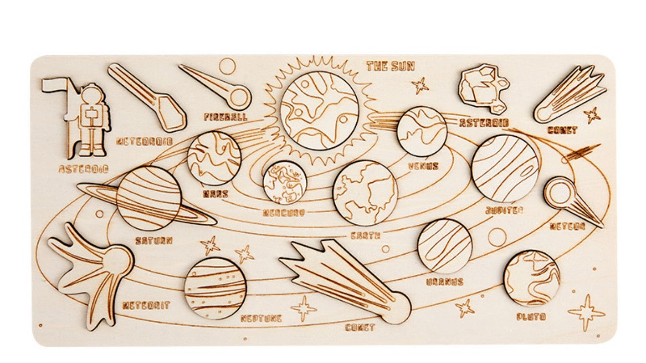 Wooden Solar System Puzzle
